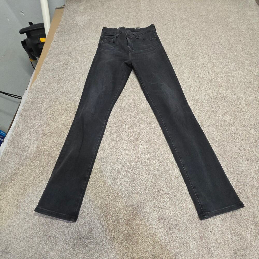 AG Adriano Goldschmied Black Mari High-Rise Slim Straight Jeans Women's 27x29.5 - Picture 2 of 16
